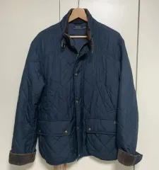 ポロラルフローレン ネイビー キルティング ジャケット M