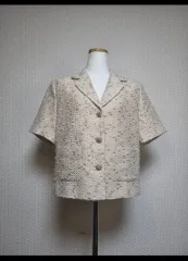 ウールツイードハーフジャケット Mサイズ (新品)