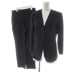 セオリー Theory SYNTHETIC CREPE LINDRAYIA TAILORED TROUSER J スーツ セットアップ ノーカラージャケット パンツ スラックス 2 S 紺 ネイビー 9304105 9306414 /AN65