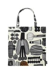 新品 [マリメッコ] Puutarhurin Parhaat トートバッグ 44×43cm レディース 52_1_52259474339 F ブラック×オレンジ