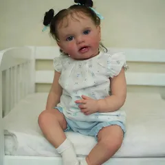 【60cmリアル肌】リボーンベビードール 3D手描きペイント 血管再現 ソフトビニール製 四肢＆布ボディ 赤ちゃん人形 おままごと 抱き人形 コレクション ギフトに最適