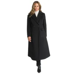 ジェシカロンドン レディース アウター ジャケット・ブルゾン プラスサイズ ウール コート Jessica London Womens Plusize Trapeze WoolBlend Coat Black ブラック