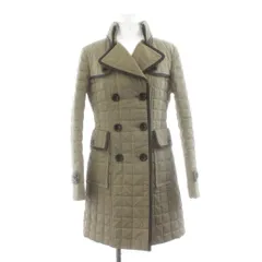 バーバリーブラックレーベル BURBERRY BLACK LABEL ダウンコート ロング キルティング ダブル 38 ベージュ D5F20-021-52 /KU