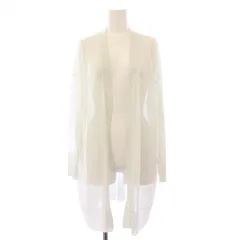 セオリーリュクス theory luxe 24SS Fortuna Dolly ニットカーディガン 長袖 シアー 38 ホワイト 4203704 /KH