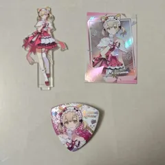 プロセカ x ピザハット 中国限定 缶バッジ、カード、キャラアクリル 3点セット　小豆沢こはね
