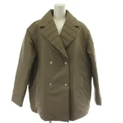 セオリーリュクス theory luxe 22AW 中綿ジャケット 上着 38 カーキベージュ 長袖 ダブルブレスト キルティング襟 03-2409612 /GG