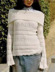 ZARA ザラ オープンワーク セーター ニット オフショルダー ヴィンテージ