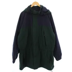 エディーバウアー EDDIE BAUER EBTEK GORE-TEX マウンテンパーカー ジャケット ロング ジップアップ ナイロン XL 緑 紺 /BM