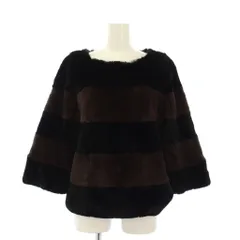 ダイアグラム グレースコンチネンタル Diagram GRACE CONTINENTAL レッキスボーダーファートップス カットソー 七分袖 36 黒 茶 33344036 /KH