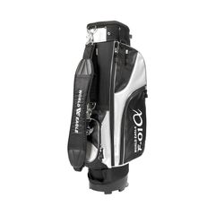 Brand New F-01α Stand Bag, Lightweight 2.16kg, Black/Silver, Beginner-Friendly, WORLD EAGLE [9-inch Top Compartment/5 Dividers/3 Full-Length Compartments/47-inch Compatible/6 Zippered Pockets] Golf Bag for Men