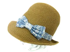 ビームスハート BEAMS HEART 帽子 ハット 中折れ リボン ベージュ ayy