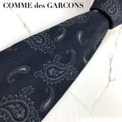 美品 COMME des GARCONS ドット柄 水玉 ネクタイ 黒 ゴールド - メルカリ