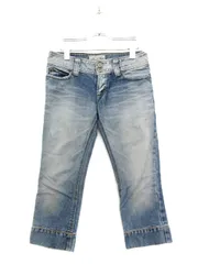 チェスティ Chesty パンツ デニム ジーンズ クロップド ウォッシュ加工 0 青 ブルー ayyのサムネイル