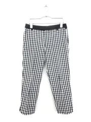 ブロードゥリー&コー Broderie&Co ナノユニバース パンツ カプリ 七分丈 ギンガムチェック 36 黒 ブラック /ry