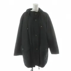 バーバリーズ Burberrys ヴィンテージ 中綿コート ミドル丈 フード 7AR 黒 ブラック FDA70-502-09 /AN23