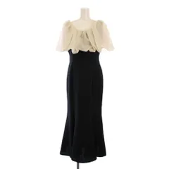 レジャ Leja 2WAYオフショルダーパフスリーブマーメイドワンピースドレス ロング 半袖 S ベージュ 黒 LJES322242 /BM