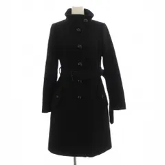 バーバリーブルーレーベル BURBERRY BLUE LABEL スタンドカラーコート アウター ロング 38 黒 /KH