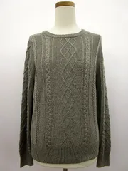 イェッカヴェッカ YECCA VECCA セーター ニット ケーブル編み 長袖 ウール混 F グレー
