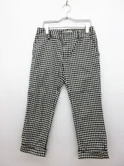 ドゥアルシーヴ DOUX ARCHIVES パンツ クロップド チェック ジッパーフライ S 黒 ブラック