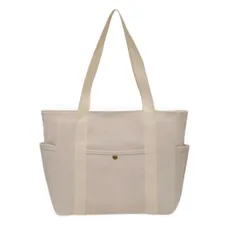 [レリカ] カジュアル 軽量 キャンバス トートバッグ ショルダー マザーズ バッグ 帆布 大容量 通勤 通学 黒 白 レディース トート エコ 大きめ 斜め掛け カバン サブ 肩掛け カジュアル bag 黒 白 手提げ 大きい 小さめ ポケット [ブラック]