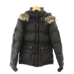 バーバリーブラックレーベル BURBERRY BLACK LABEL ダウンジャケット アウター ショート丈 フード フォックスファー S 黒 ブラック /BB