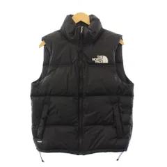 ザノースフェイス THE NORTH FACE RETRO NUPTSE VEST レトロヌプシベスト ダウン スタンドカラー ナイロン ジップアップ ロゴ ワンポイント S 黒 ブラック NF0A3JQQ /BB