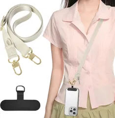 【数量限定】タグパッチ1枚入り 2cm ネックストラップ 幅 140cm ショルダー 長い スマホ スマホ 携帯ストラップ Strap 長さ調節可能 ショルダーストラップ 軽量 肩掛け 耐久性 首掛け 斜めがけ 忘れ物防止 スマホストラップ