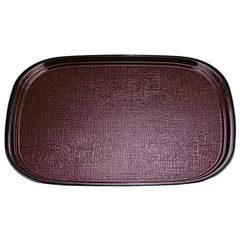 尺4 オーバル布目盆/トレー 〔新溜SL〕 421×318×16mm 日本製 〔和食 レストラン 居酒屋 店舗 お店〕