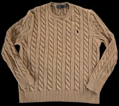 ポロ ラルフローレン ケーブルニット ベージュ