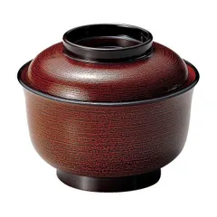 4寸 千鳥椀/お椀 〔溜刷毛目 内朱 TA〕 直径117×高さ96(70)mm 日本製 食洗機対応 〔和食 レストラン 店舗 お店〕