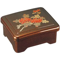 光月丼重/重箱 〔梨地菊内朱 A〕 167×143×80mm (143×119×46mm) 日本製 〔和食 レストラン 店舗 お店〕