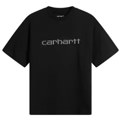 カーハート レディース トップス Tシャツ Carhartt WIP Rivet ScriptShirt Black Silver ブラック