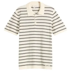 アーペーセー メンズ トップス ポロシャツ APC Polo Shirt Ecru Black エクリュのサムネイル