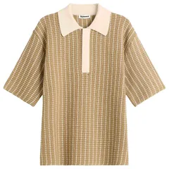 ジル・サンダー メンズ トップス ポロシャツ コットン Jil Sander Cotton BiColour Net Stitch Polo Deerのサムネイル