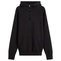 レス ティエン メンズ アウター パーカー・スウェット ハーフジップ Les Tien Heavyweight Half Zip Raglan Hoodie Jet Black ブラックのサムネイル