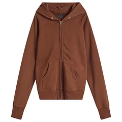レス ティエン メンズ アウター パーカー・スウェット Les Tien Heavyweight Raglan Zip Hoodie Mahoganyのサムネイル