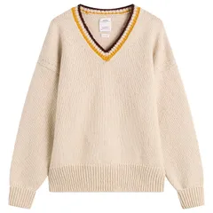 ビズビム メンズ アウター ニット・セーター Vネック Visvim College VNecknit Ivory アイボリーのサムネイル