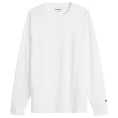 カーハート メンズ トップス Tシャツ Carhartt WIP Long Sleeve Base TShirt White Black ホワイト