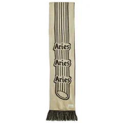 アリーズ メンズ アクセサリー マフラー・ストール・スカーフ Aries Column Scarf Black ブラック
