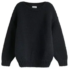 ビズビム メンズ アウター ニット・セーター プラスサイズ Visvim Amplus Boatneck Hand Knit Black ブラックのサムネイル