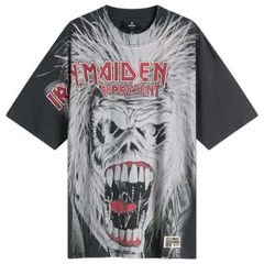 リプレゼント メンズ トップス Tシャツ Represent Iron Maiden British Metal TShirt Stained Black ブラック