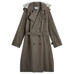 マルタンマルジェラ メンズ アウター コート MM6 Maison Margiela Trench Coat with detachable hood Grey グレーのサムネイル