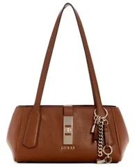 ゲス レディース バッグ GUESS Brooke Small Top Zip Shoulder Satchel Bag Cognac