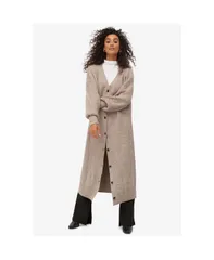 Ellos レディース アウター ニット・セーター プラスサイズ カーディガン ellos Plusize Womens Button Front Duster Cardigan Heather beige ヘザー