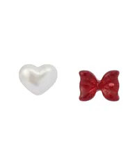 ベッツィジョンソン レディース アクセサリー ピアス・イヤリング Betsey Johnson Faux CultivatedPearl Celestial Soiree Heart Bow Studのサムネイル