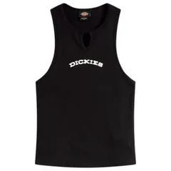 ディッキーズ レディース アウター ベスト Vネック ロゴ Dickies VNeck Logo Vest Black ブラックのサムネイル