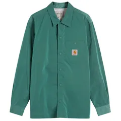 カーハート メンズ アウター ジャケット・ブルゾン ナイロン シャツ Carhartt WIP Canby Nylon Shirt Jacket Silver Pine シルバー