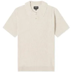 アーペーセー メンズ トップス ポロシャツ ニット APC Jay Knit Polo Beige ベージュのサムネイル