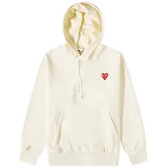 【送料無料】 コム・デ・ギャルソン メンズ パーカー・スウェット フーディー アウター Comme des Garcons Play Red Heart Pullover Hoodie Ivoryのサムネイル