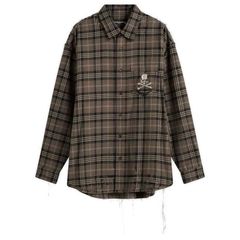 マスターマインド メンズ トップス シャツ MASTERMIND WORLD Reversible Raw Edge Plaid Shirt Gray Plaid グレー